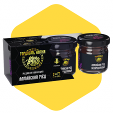 Подарочный набор мёда 3×40 г — ассорти вкусов из Алтая